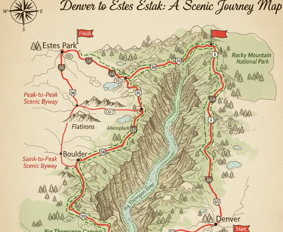 Mapa Cênico Legal Denver para Estes